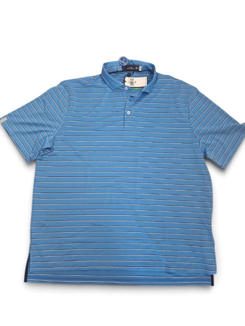 Ralph Lauren RLX Polo Golf Shirt XXL Mens Blue Stripe